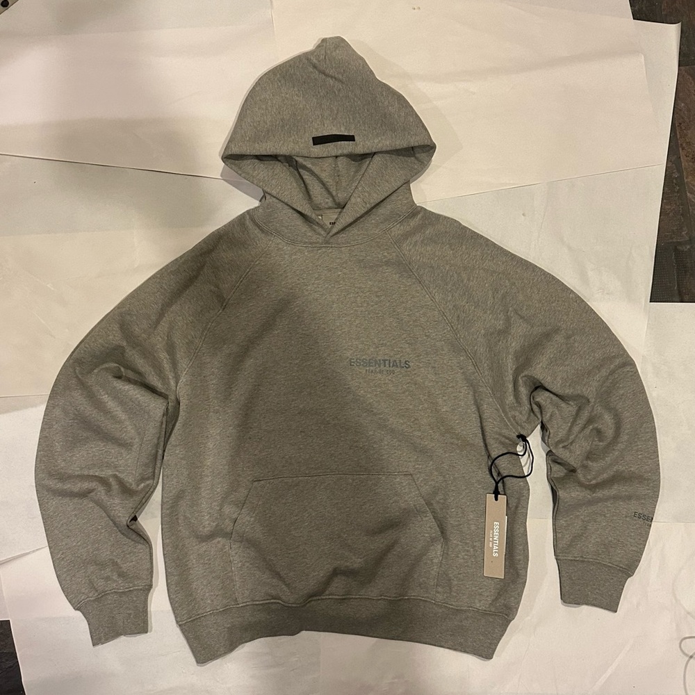 NWT Essentials Medium SS 22 Grey Hoodie